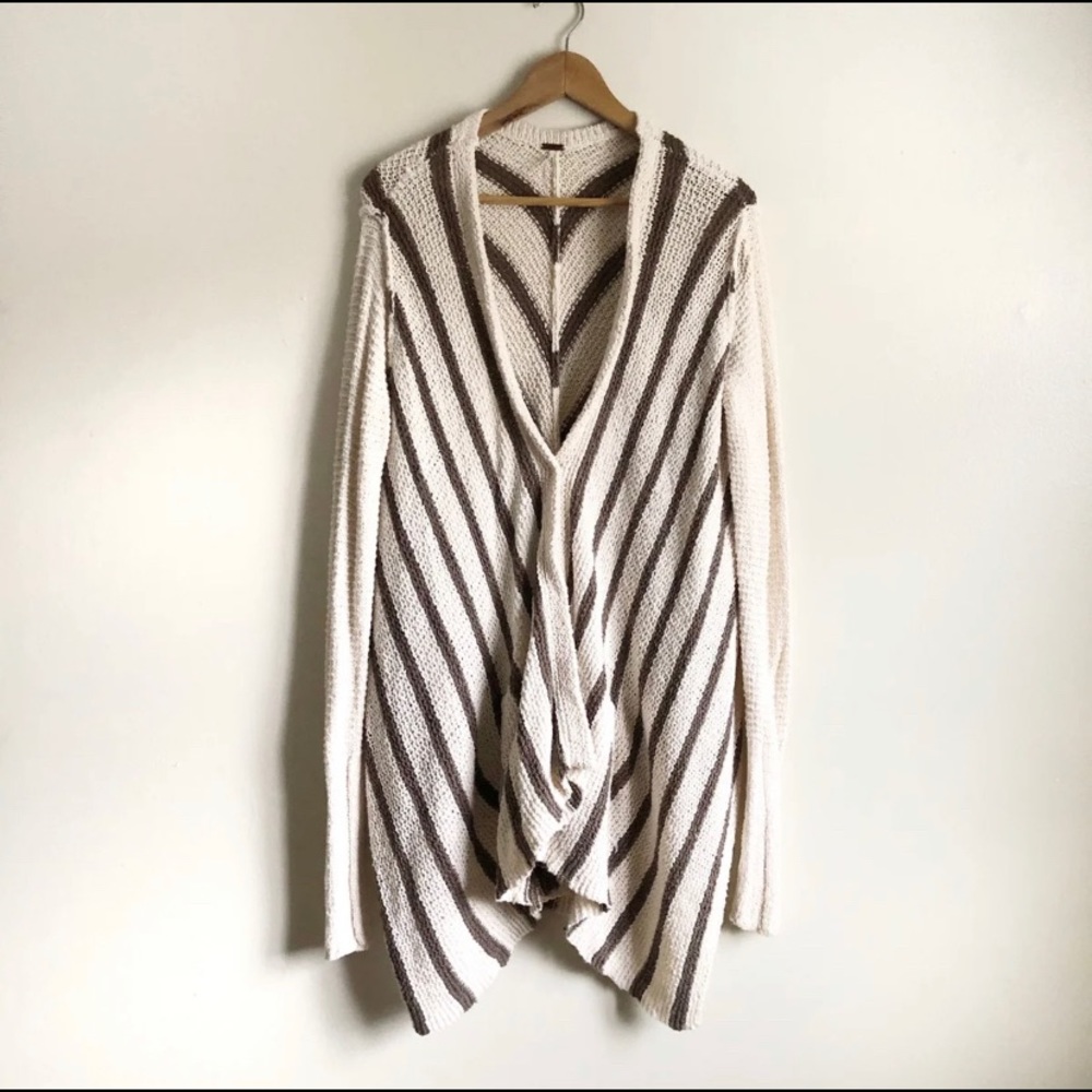 Free People striped over-sized cardigan